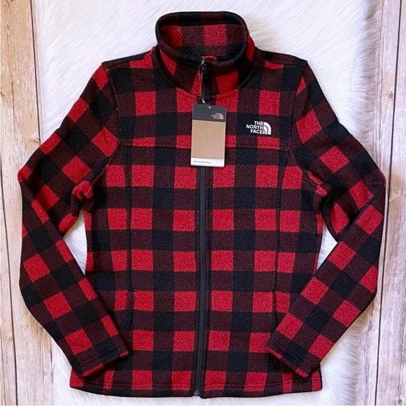 The North Face Women’s Buffalo Plaid Maggy Sweater Fleece Jacket - Picture 2 of 8